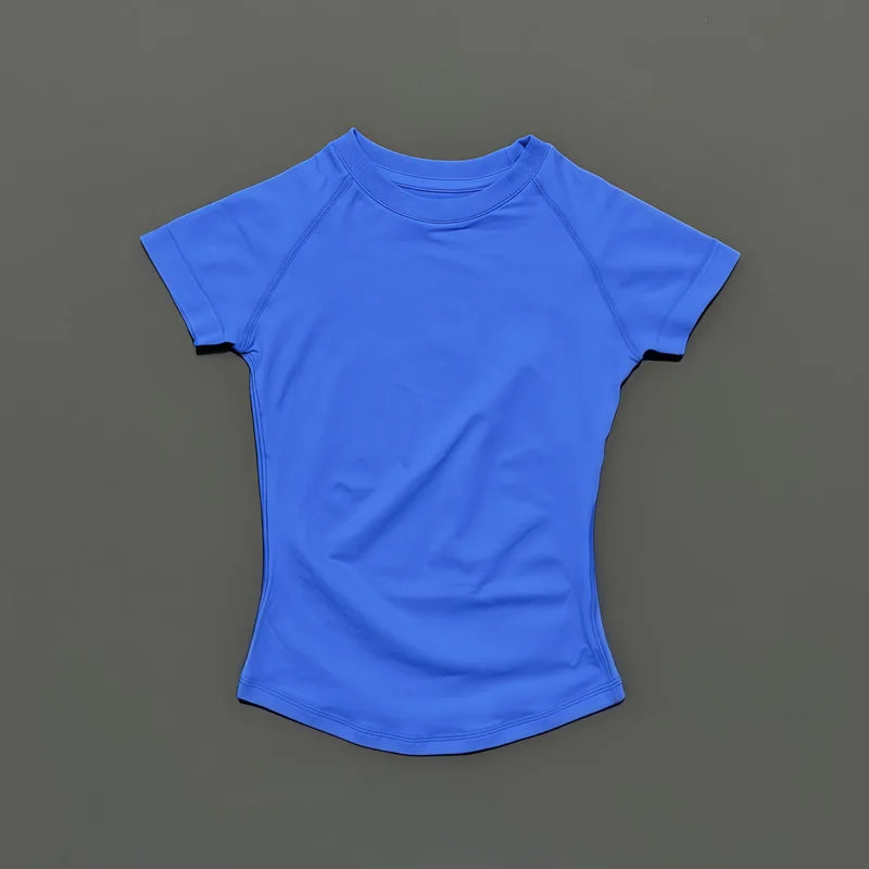 Lennox Active Seamless Short Sleeve Top - Electric Blue
