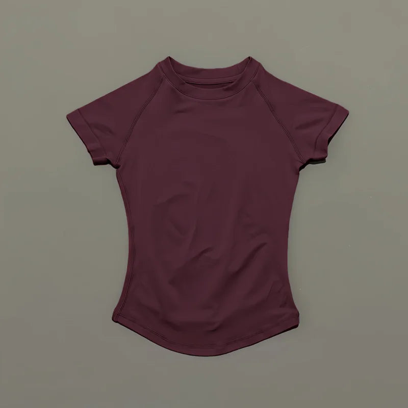 Lennox Active Seamless Short Sleeve Top - Espresso