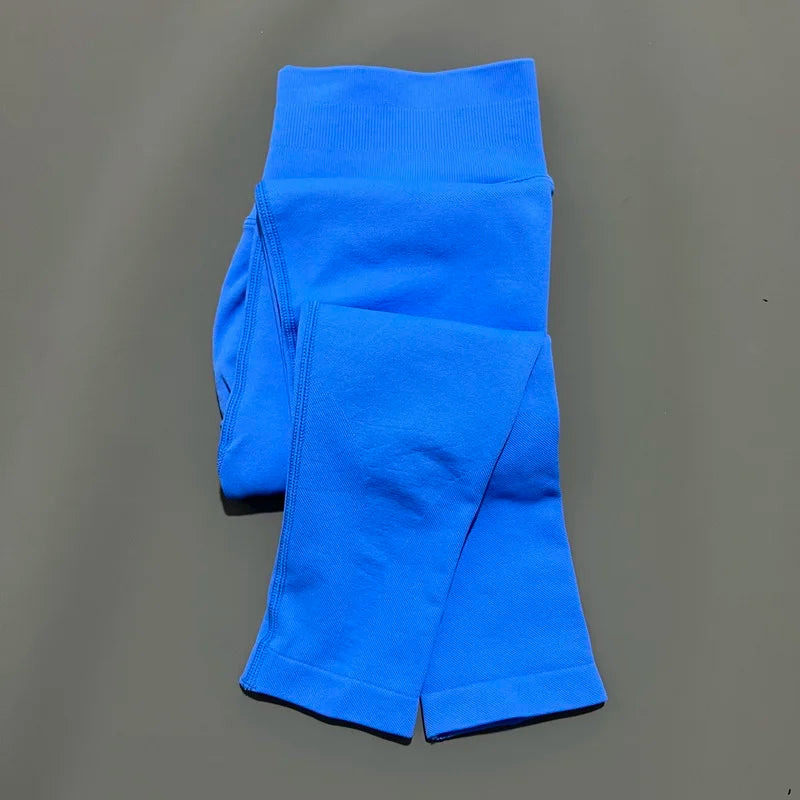 Lennox Active Seamless Scrunch Leggings - Electric Blue