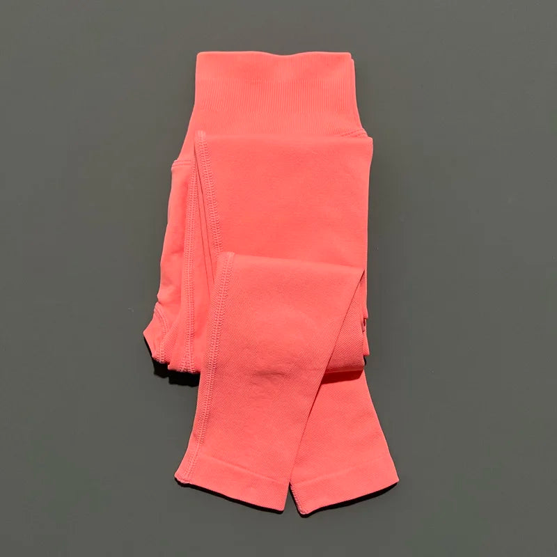 Lennox Active Seamless Scrunch Leggings - Coral