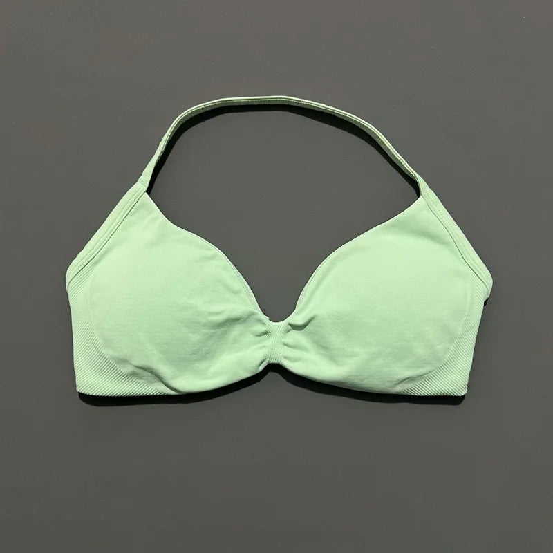 Lennox Active Strappy Sports Bra - Palm Green