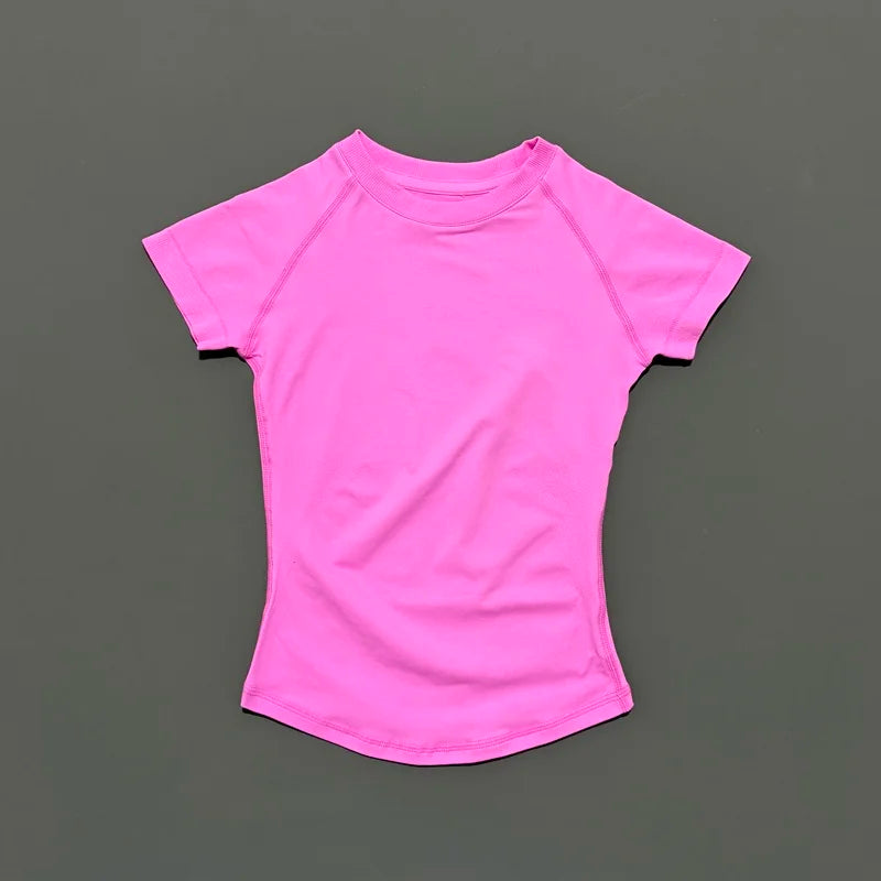 Lennox Active Seamless Short Sleeve Top - Blossom Pink
