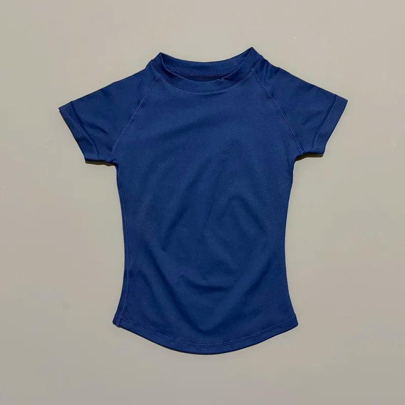 Lennox Active Seamless Short Sleeve Top - Ink Blue